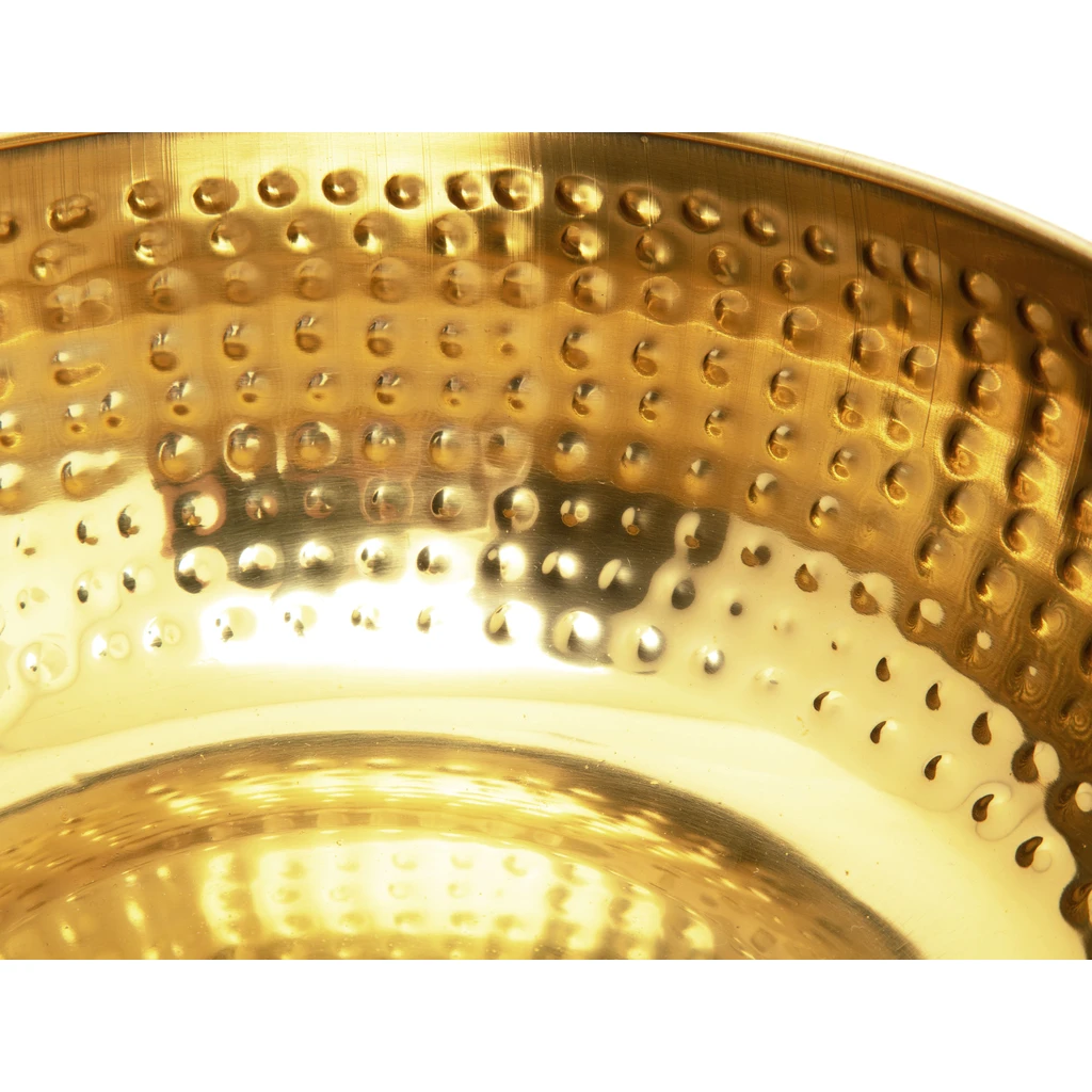 Ozdobná miska, nerezová, čierno-zlatá, 18 cm