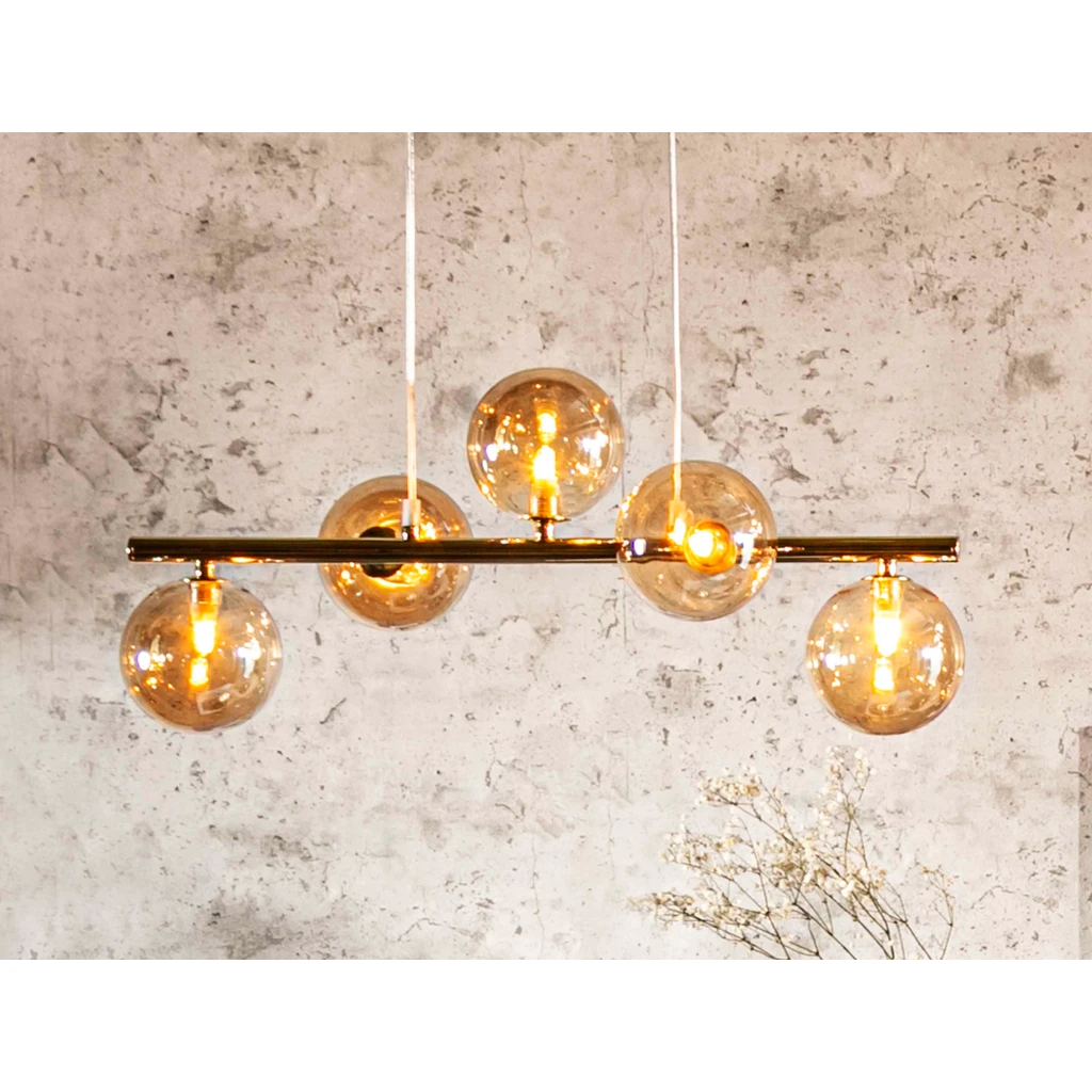 Lampa visiace gule zlatá ESTERA V