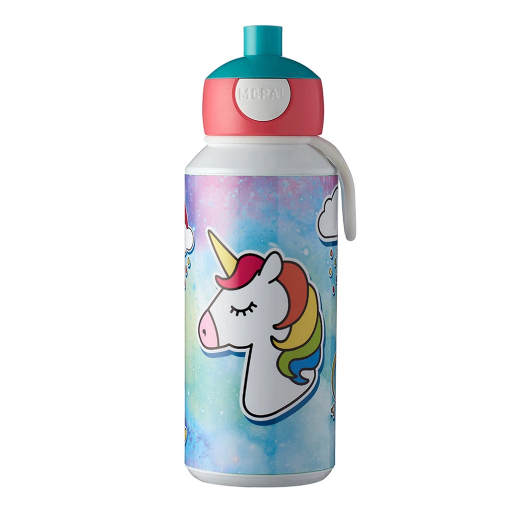 Fľaša na vodu pre deti pop-up Campus UNICORN 400 ml