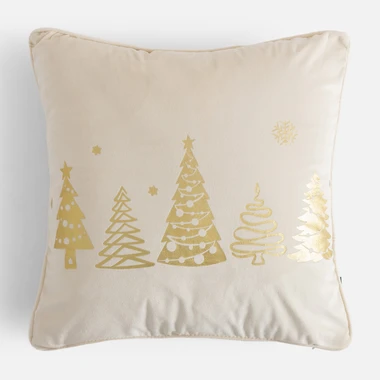 Dekoratívna krémová obliečka TREES 45 x 45 cm