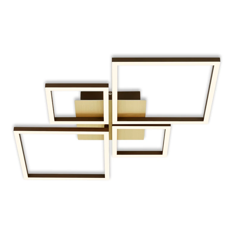 Stropná lampa LED otočná zlato hnedá FRAME 75 cm