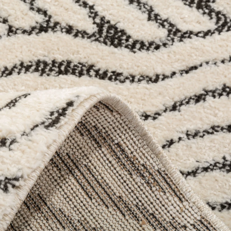 Abstraktný koberec v béžovej a čiernej farbe DEUS 80x150 cm