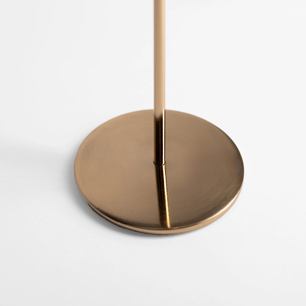 Zlatý svietnik na 1 sviečku 22 cm