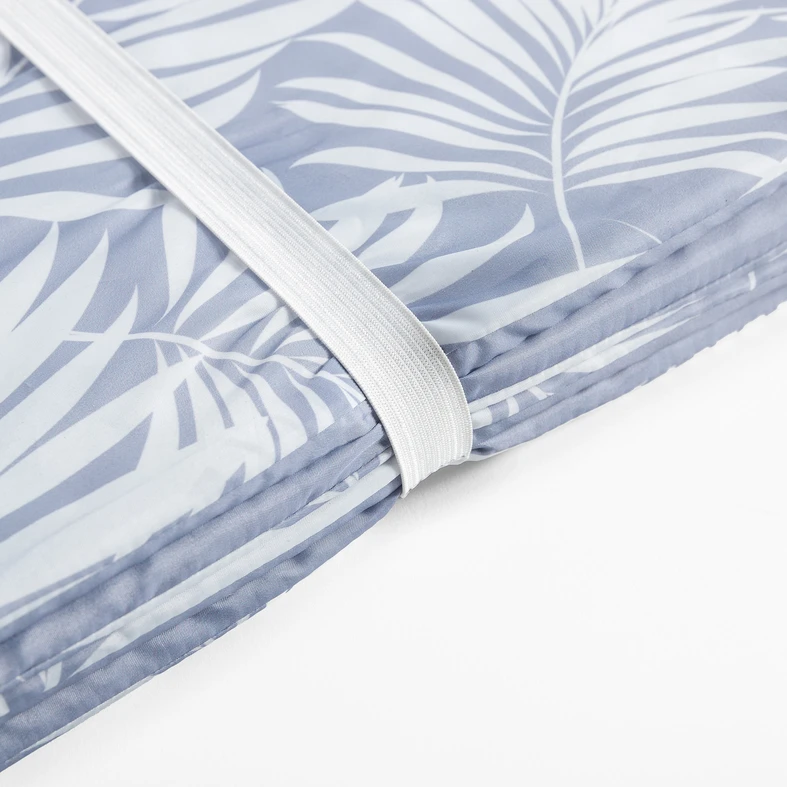 Plážová podložka so vzorom listov, sivá 50x160 cm