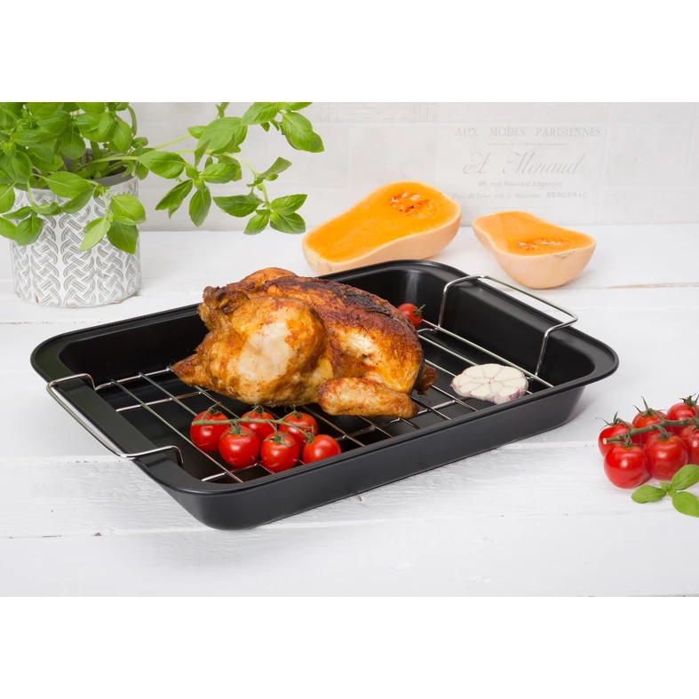 Plech na pečenie s mriežkou 37x25x5 cm