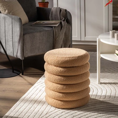 Svetlohnedá taburetka 38x42 cm