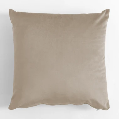 Béžový velúrový vankúš VELVIO 45x45 cm