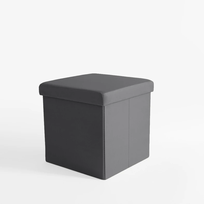 Skladací puf sivý 38x37,5 cm
