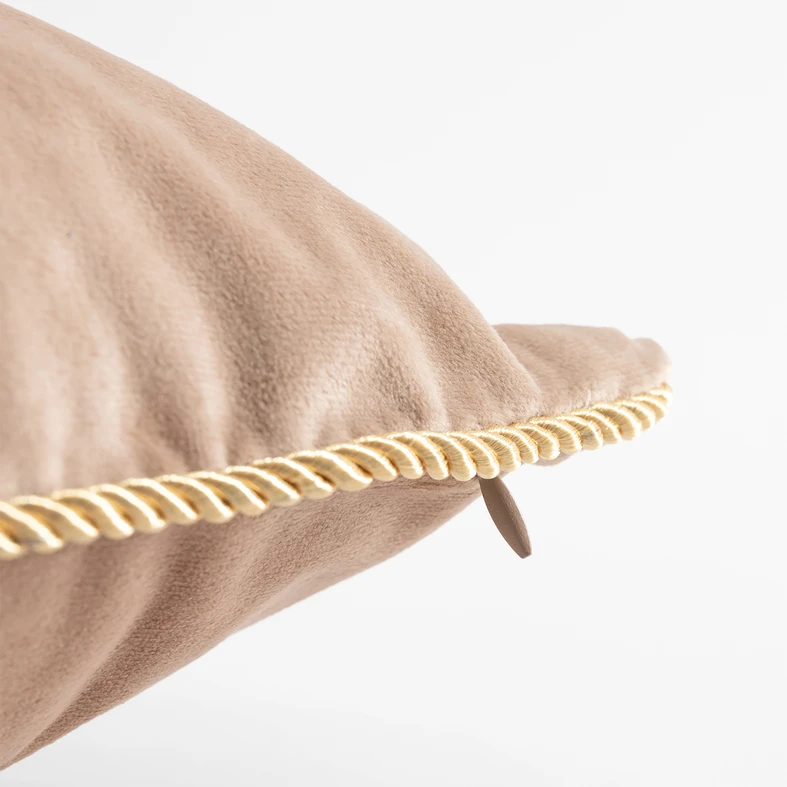 Velúrová obliečka na vankúš karamelová LILLE 60x60 cm