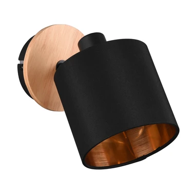 Čierne nástenné svietidlo TOMMY