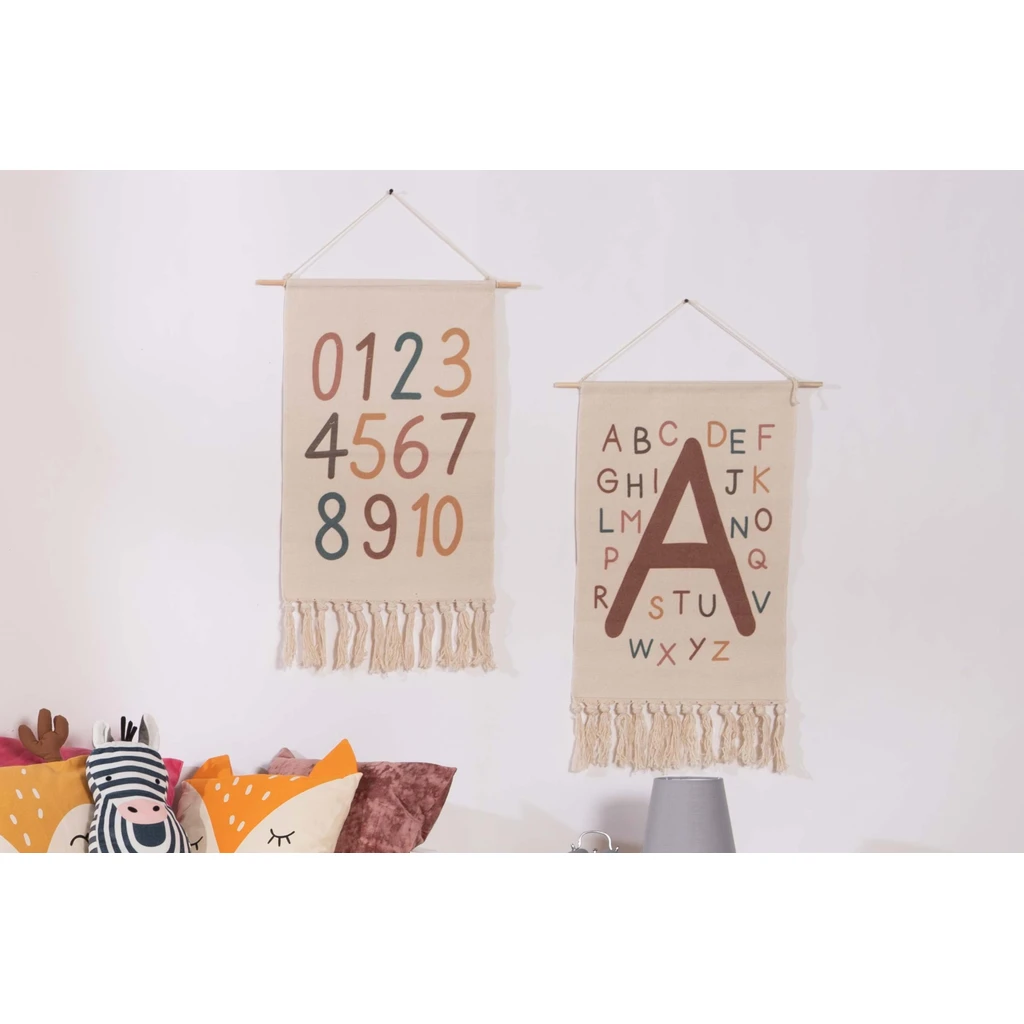 Nástenná dekorácia do detskej izby vlajka ABECEDA