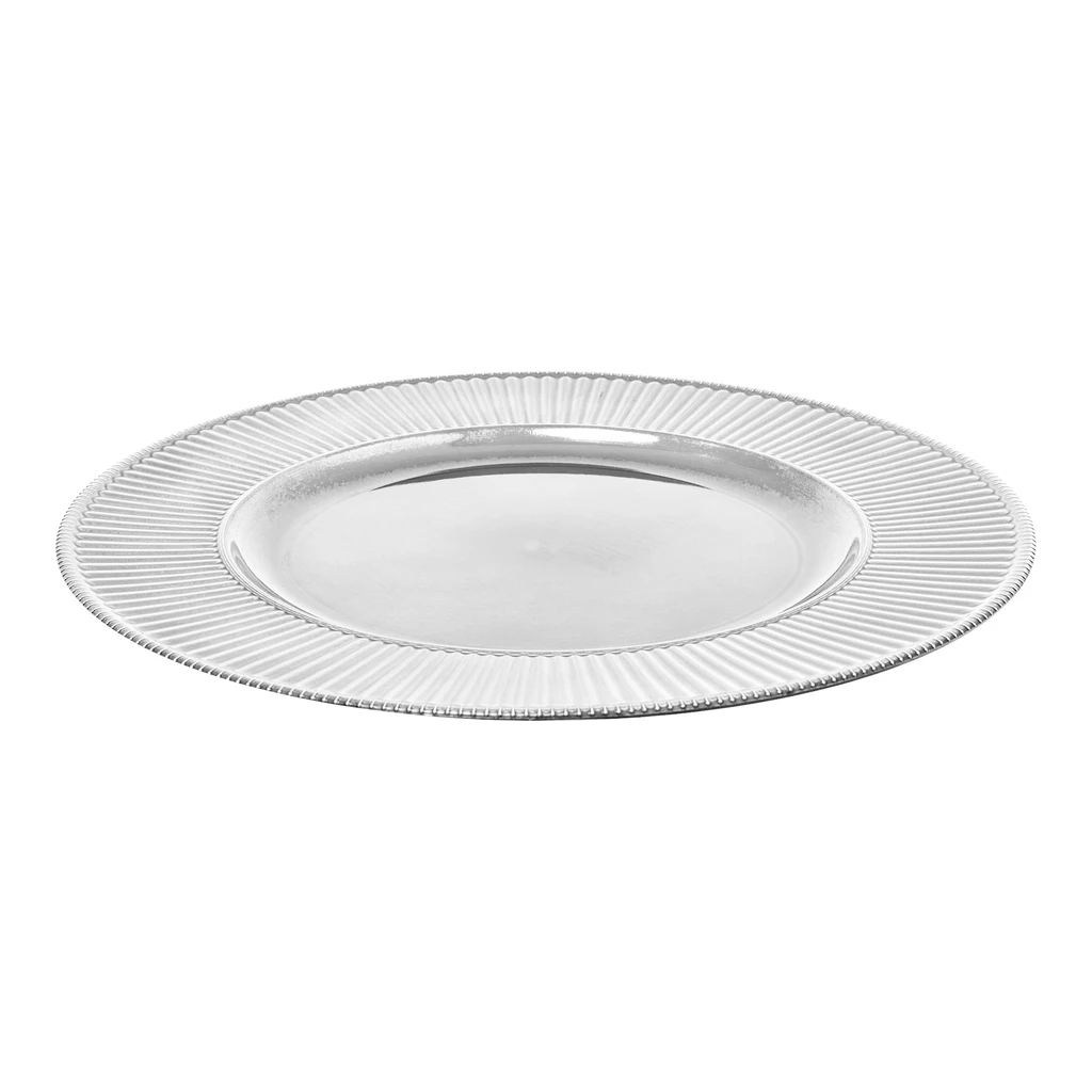 Ozdobný strieborný tanier 33 cm