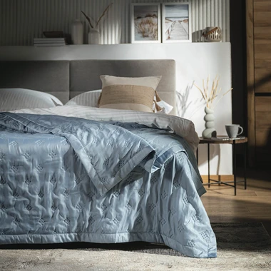 Prehoz na posteľ modrý CLOUD 180x200 cm
