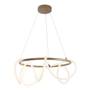 Závesné LED svietidlo BALBO s prsteňom zlaté