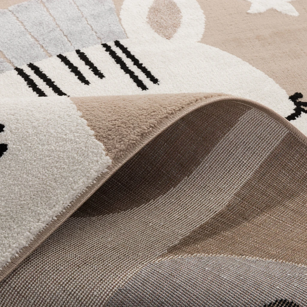 Krémový koberec so zebrou STEP 80x150 cm