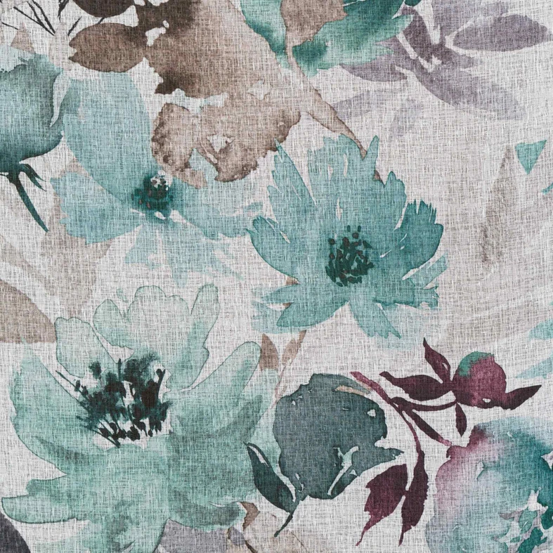 Záves na priechodkách bielo-tyrkysový GRETA 140x250 cm