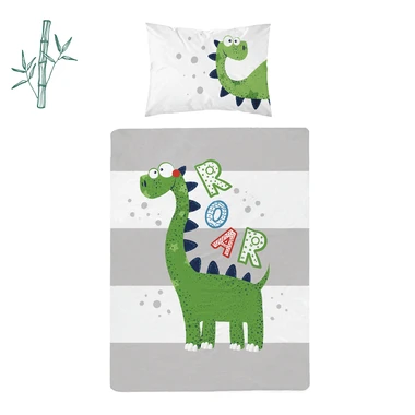 Bambusové obliečky do postieľky DINOSAURUS 90x120