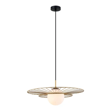 Závesné svietidlo so sférickým tienidlom, zlaté ALISON