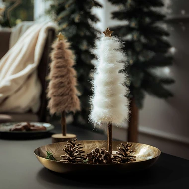 Vianočná ozdoba STROMČEK hnedo-zlatý 32,5 cm