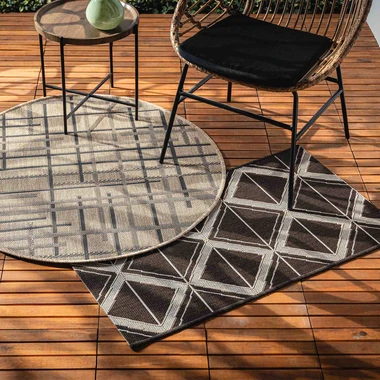 Geometrický koberec JUTA antracitový 50x80 cm