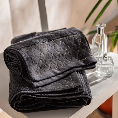 Bavlnený uterák oceľový LAYLA 50x90 cm