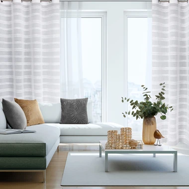 Záclona na priechodkách v bielej farbe DOLY 140x250 cm