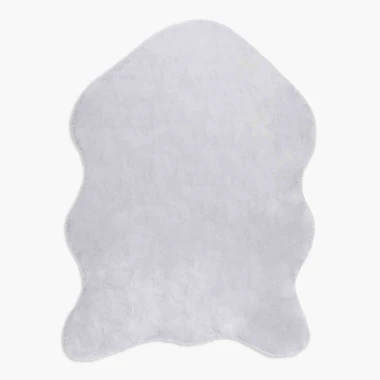 Koberec z umelej kožušiny RABBIT sivý, 60x90 cm