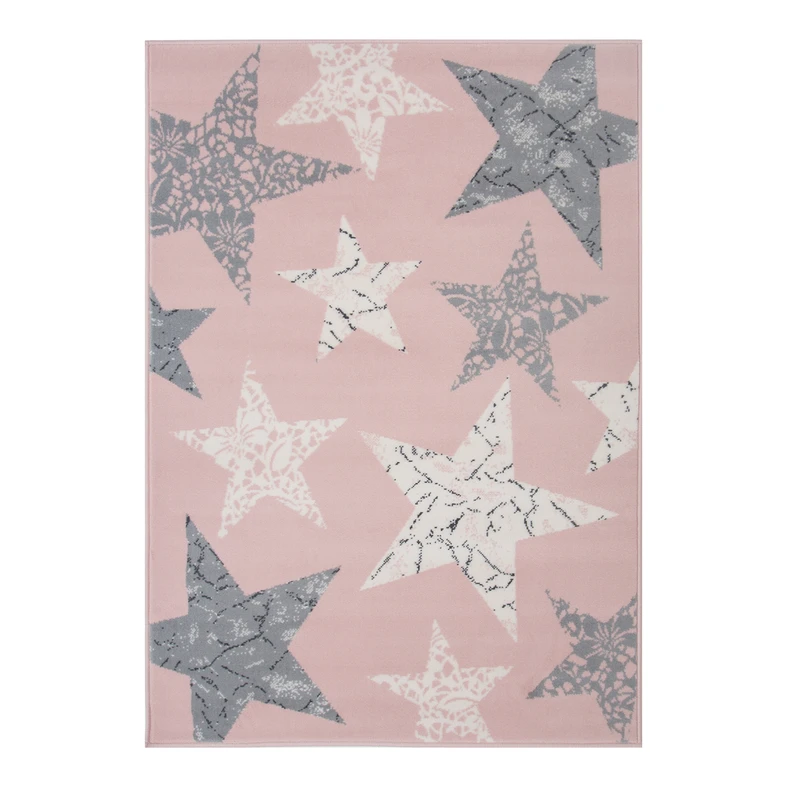 Ružový koberec HVIEZDY 120x170 cm