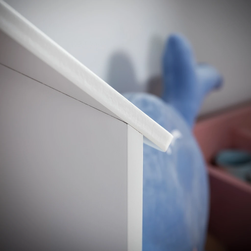 Knižnica v tvare domčeka FALIANO bielo-modrý