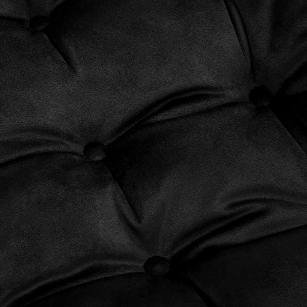 Čierny sedák na stoličku VELVIO 40x40 cm