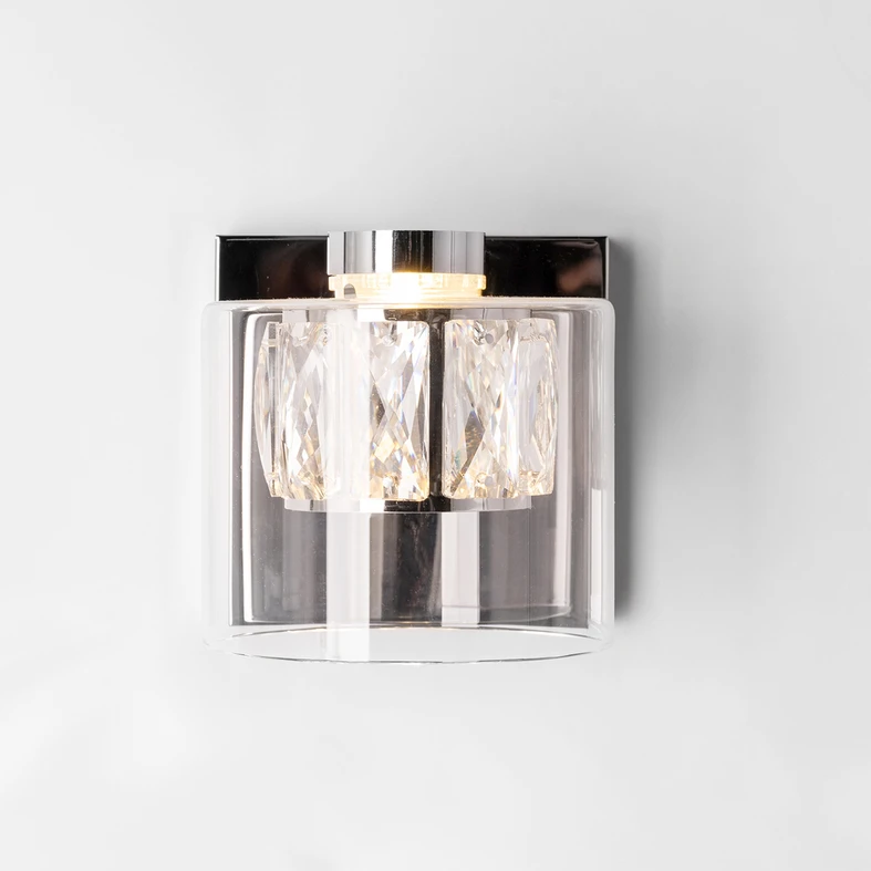 LED nástenné svietidlo strieborné GEM