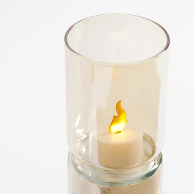 Dekorácia LED jantár SVIEČKA 18,3 cm