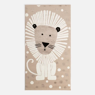 Krémový koberec so lvom STEP 80x150 cm