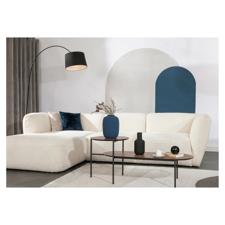 Čierne oblúkové stojace svietidlo COSTANZA do obývačky