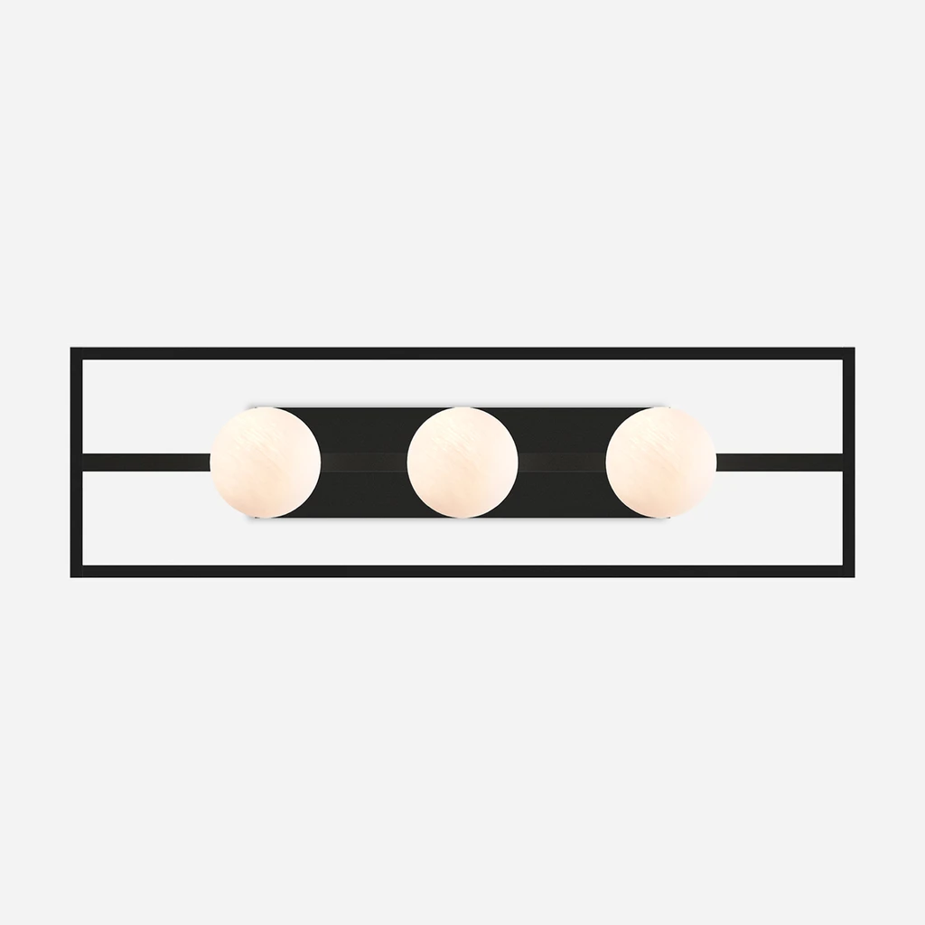 Unikalny styl PIRO łączy modne kuliste klosze z geometryczną oprawą.