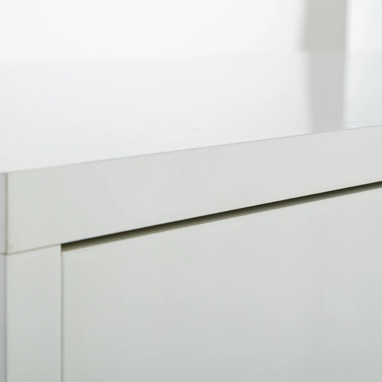 Konzola so zásuvkou ESPRESSO biela lesklá