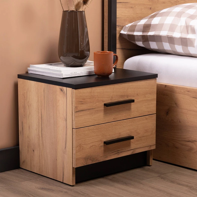 Sada 2 nočných stolíkov so zásuvkami MALI