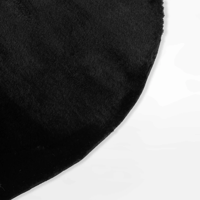 Okrúhly koberec RABBIT, čierny, 120 cm