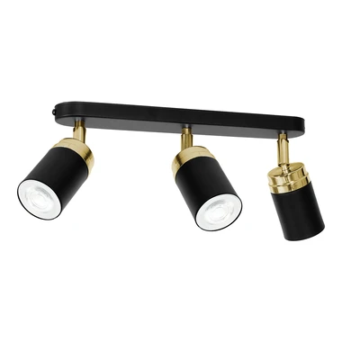 Bodové svietidlo čierno-zlaté 3xGU10 RENO III