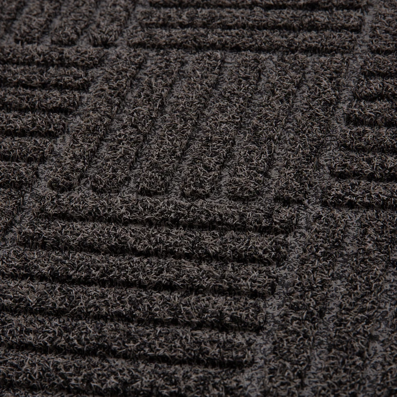 Šedá rohožka so štvorcovým vzorom 45x75 cm