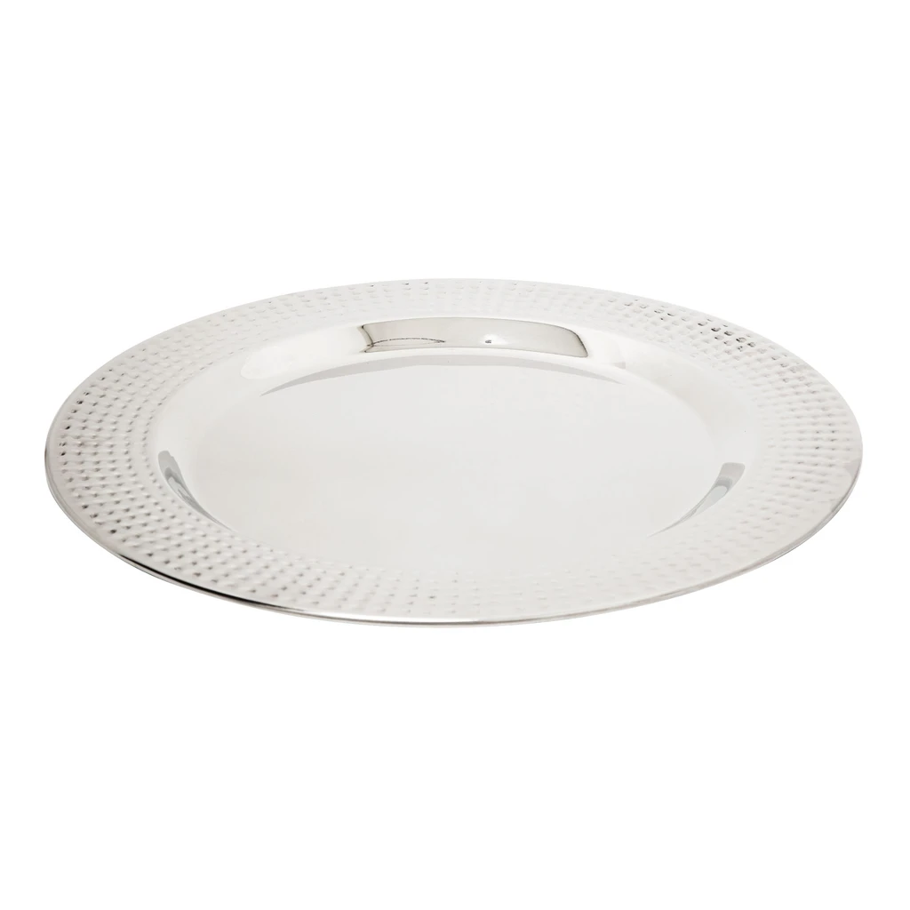 Okrúhly nerezový tanier SILVER 25 cm