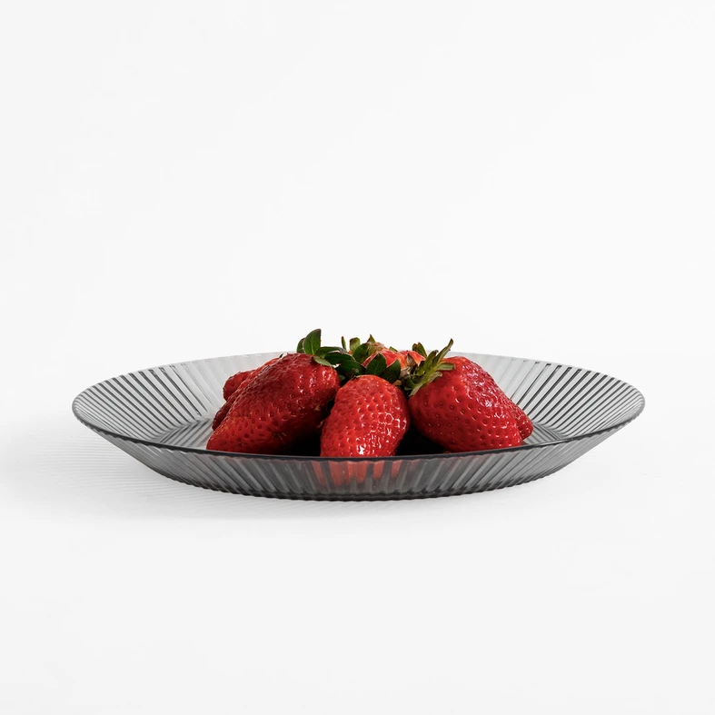 Talerz plastikowy szary 23 cm