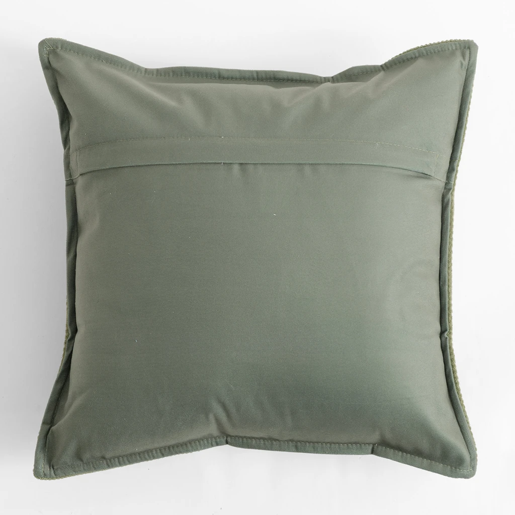 Zielona poszewka ozdobna z zamkiem