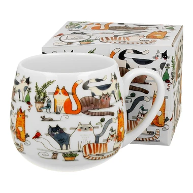 Hrnček sud MAČACÍ SVET LENIVÉ MAČKY s objemom 430 ml