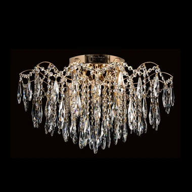 LED Stropné svietidlo glamour zlaté fi 62 cm s diaľkovým ovládaním