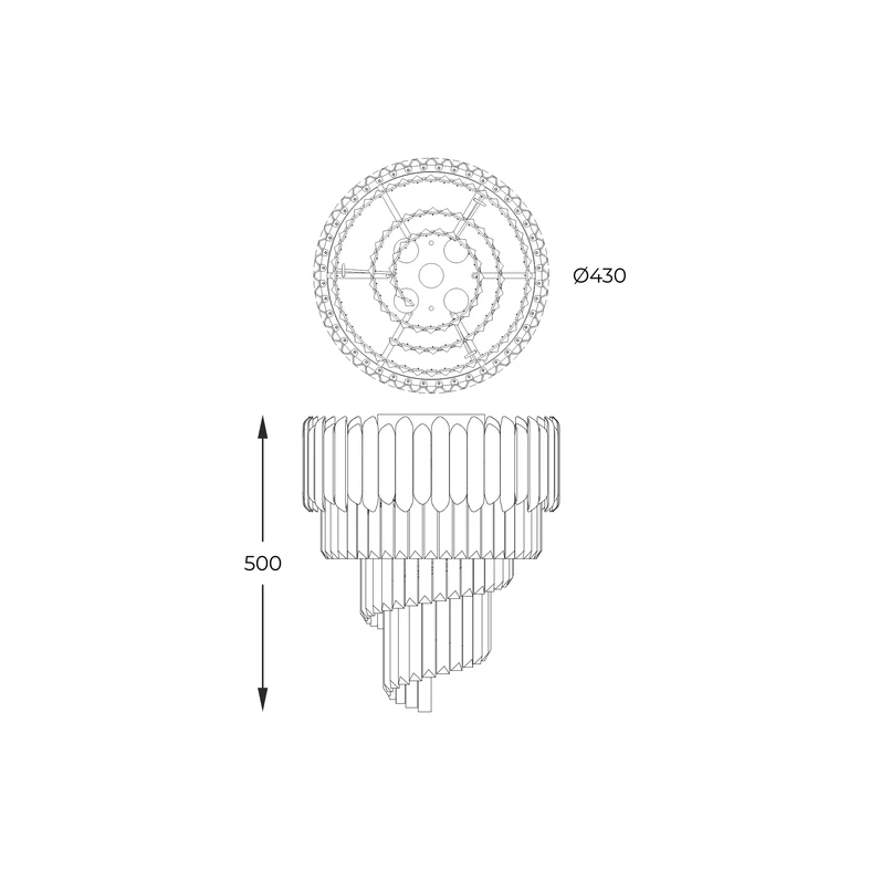 Stropné svietidlo GLADIUS 5xE14 C0535-05B-F4J7