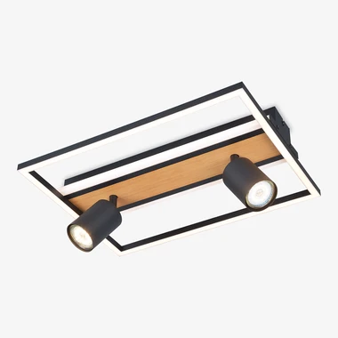 Geometrické stropné LED svietidlo drevo KORDA