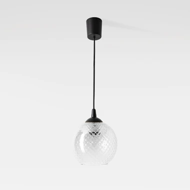 Závesné svietidlo s transparentným tienidlom MIX fi 18 cm