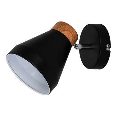 Nástenné matné čierne svietidlo HANDA