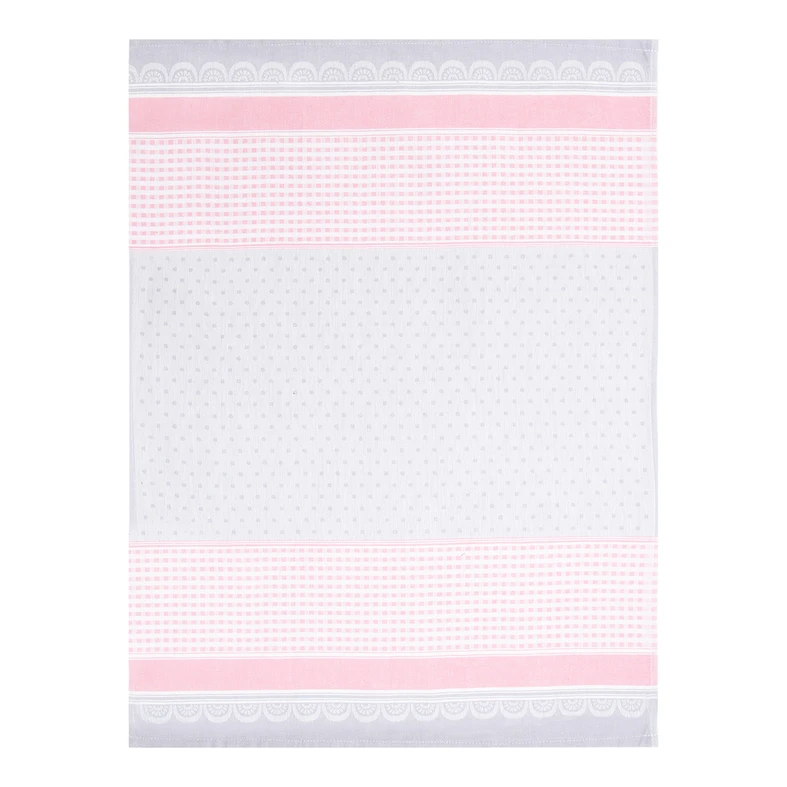 Ružová kuchynská utierka DOTTY 50x70 cm